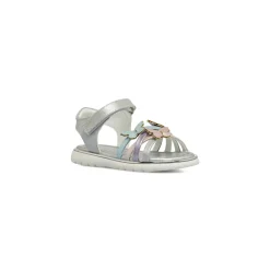 Sandali argento da Bambina con farfalle multicolor Le scarpe di Alice