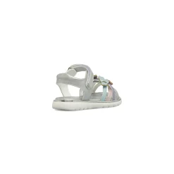 Sandali argento da Bambina con farfalle multicolor Le scarpe di Alice