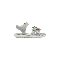 Sandali argento da Bambina con farfalle multicolor Le scarpe di Alice