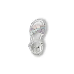 Sandali argento da Bambina con farfalle multicolor Le scarpe di Alice