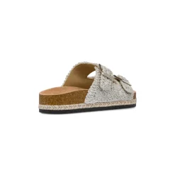 Sandali argento da Donna con tramatura effetto crochet Lora Ferres