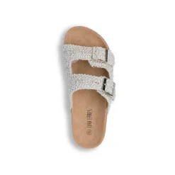 Sandali argento da Donna con tramatura effetto crochet Lora Ferres