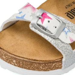Sandali argento glitter da Bambina con stampa stelle Settenote