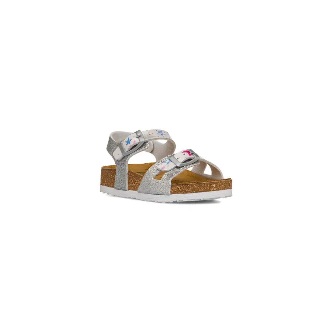 Sandali argento glitter da Bambina con stampa stelle Settenote
