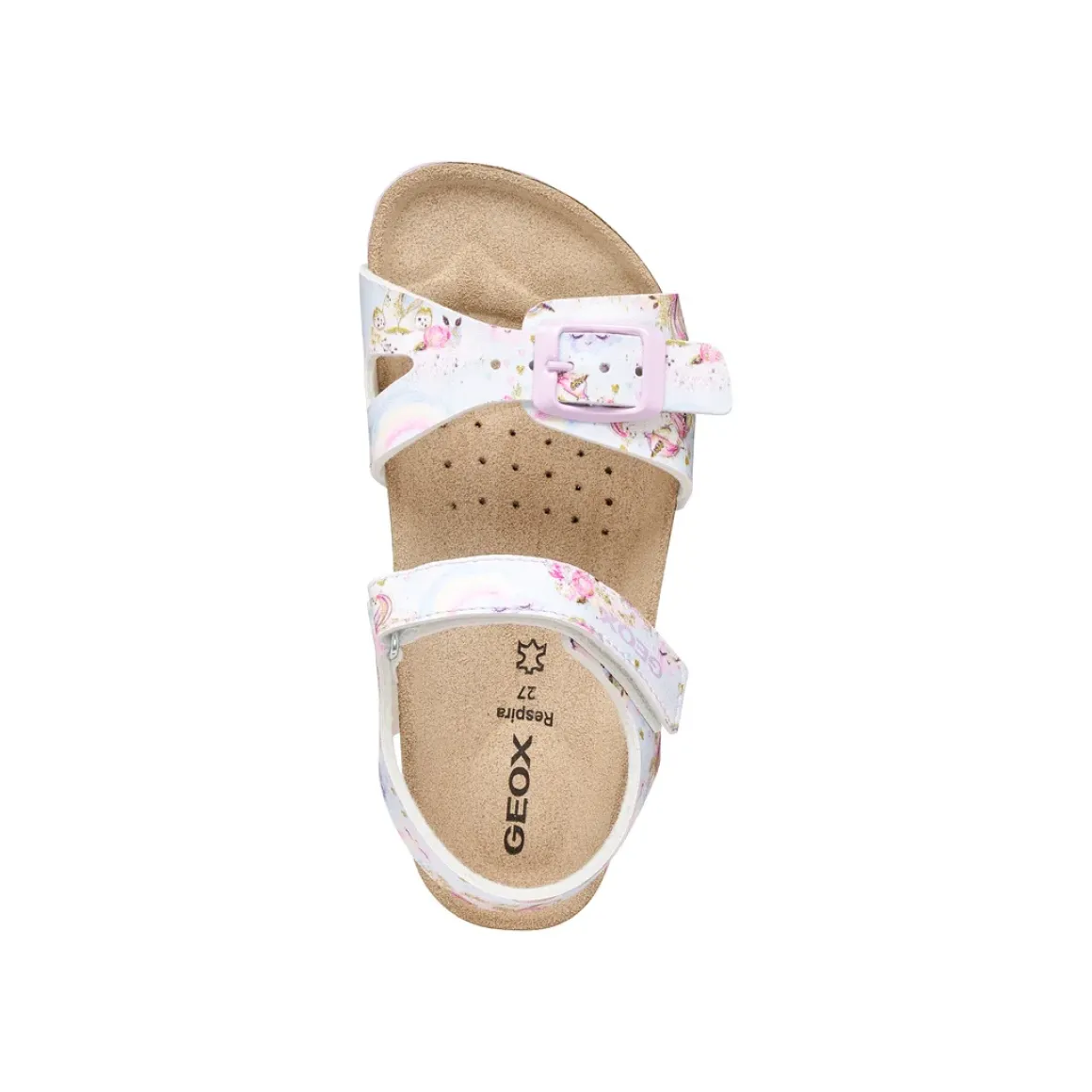 Sandali Azzurri da Bambina con stampa unicorni Geox