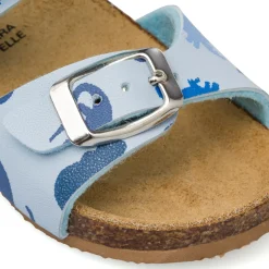 Sandali Azzurri da Bambino Primi Passi con stampa dinosauri Weep & Smile