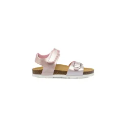 Sandali Bambina rosa effetto perlato con soletta in pelle Lumberjack