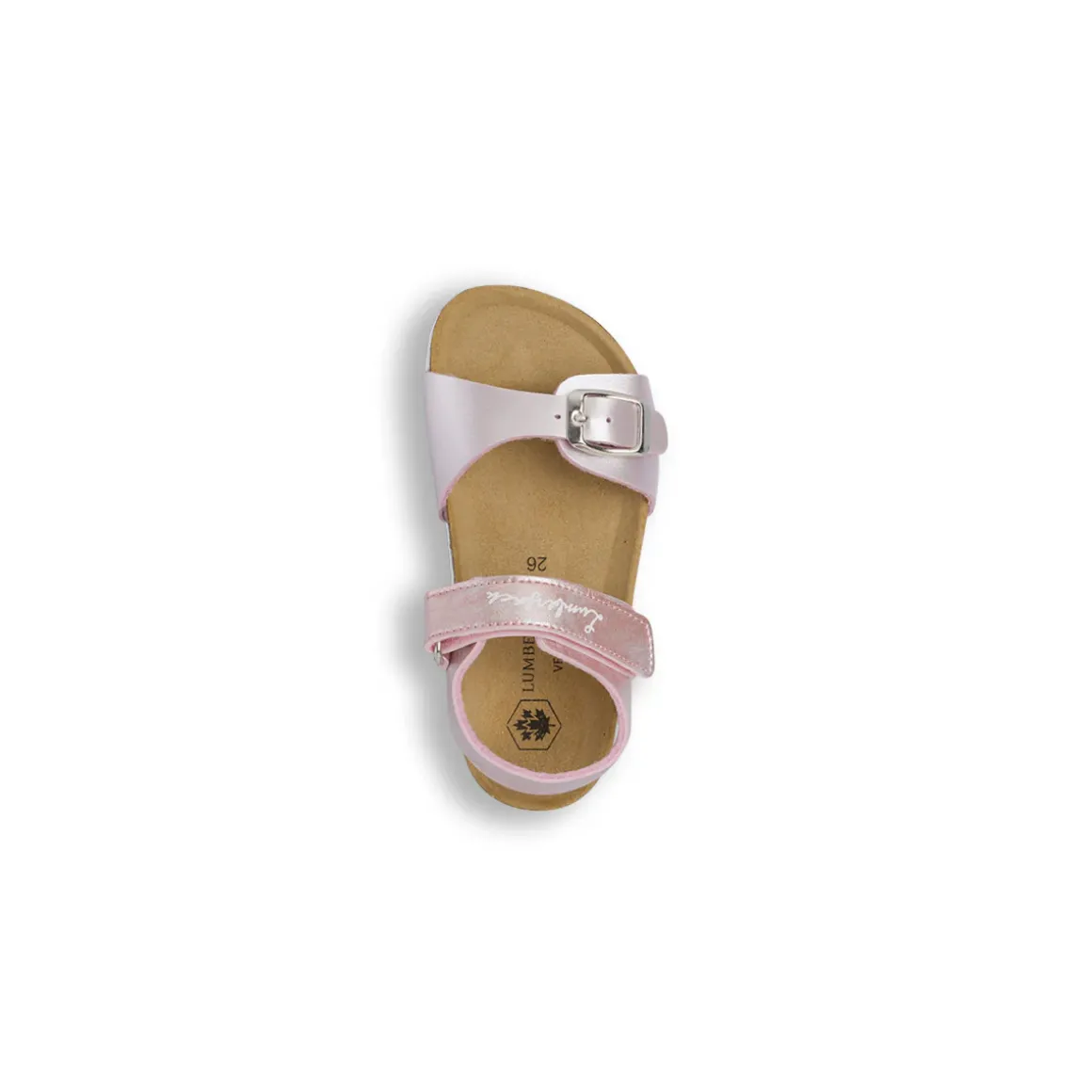 Sandali Bambina rosa effetto perlato con soletta in pelle Lumberjack