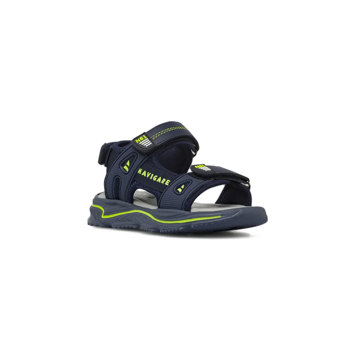 Sandali Bambino Blu con triplo strappo e suola grip Navigare