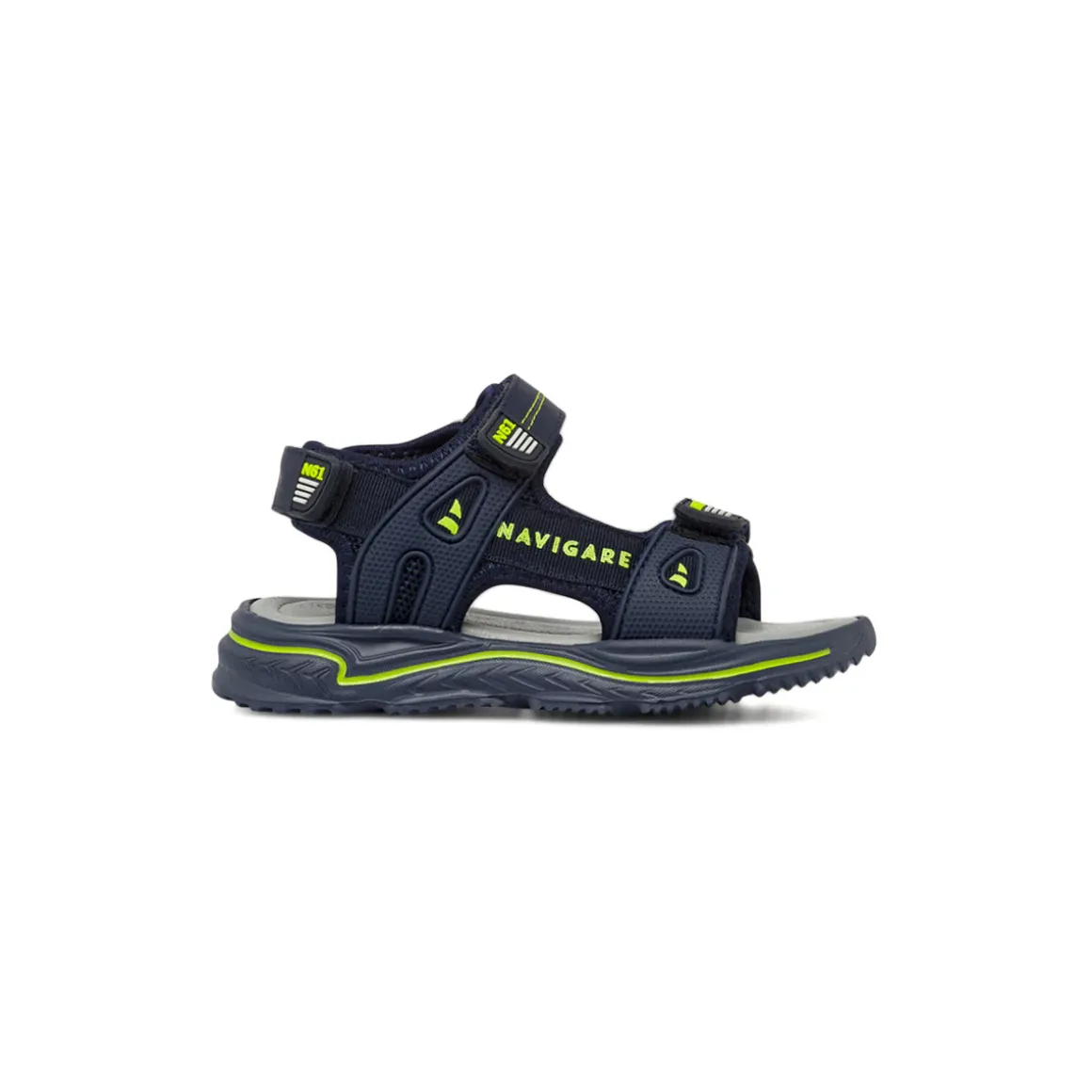 Sandali Bambino Blu con triplo strappo e suola grip Navigare
