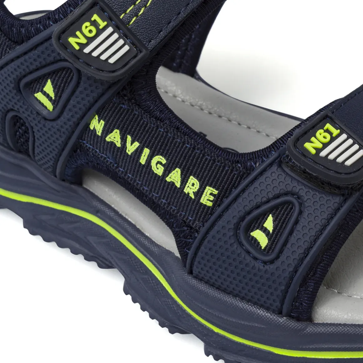 Sandali Bambino Blu con triplo strappo e suola grip Navigare