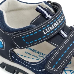 Sandali bambino primi passi blu navy con logo Lumberjack Billy