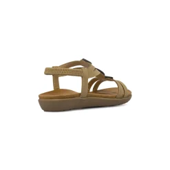Sandali bassi da Donna beige con dettagli gioiello Swish Jeans