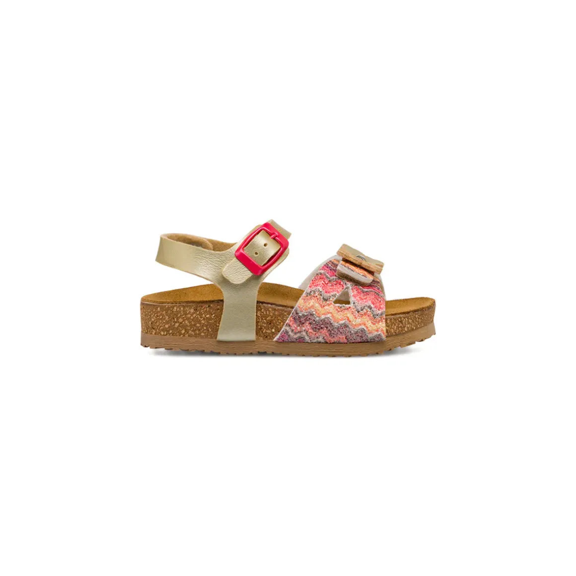 Sandali Beige da Bambina e Ragazza con Farfalla e cinturino con fibbia Regolabile Settenote