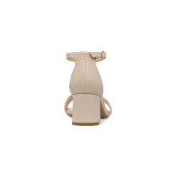 Sandali Beige da Donna con cinturino alla caviglia e tacco 5,5 cm Lora Ferres