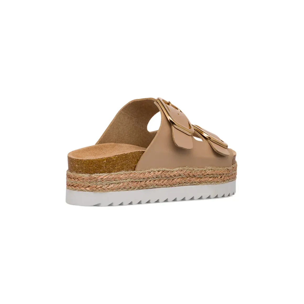 Sandali Beige da Donna con suola Platform in rafia Lora Ferres