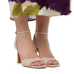 Sandali beige da Donna con tacco a colonna 9 cm Swish Jeans