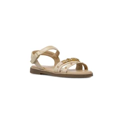 Sandali beige da Ragazza con charms strass e borchie Dieci Baci
