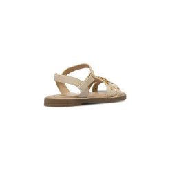 Sandali beige da Ragazza con charms strass e borchie Dieci Baci