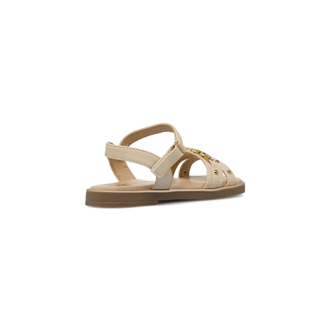 Sandali beige da Ragazza con charms strass e borchie Dieci Baci