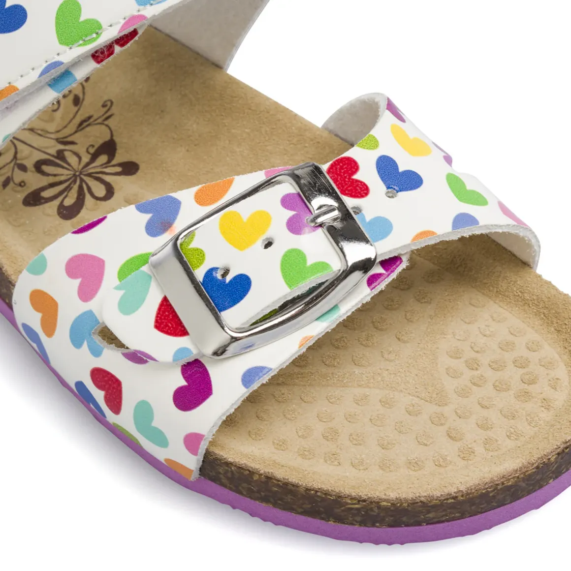Sandali bianchi Bambina con fantasia a cuori e velcro Primigi