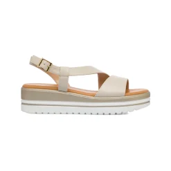 Sandali bianchi comfort da Donna con suola platform P Soft