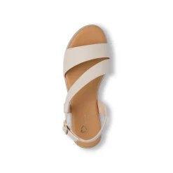 Sandali bianchi comfort da Donna con suola platform P Soft