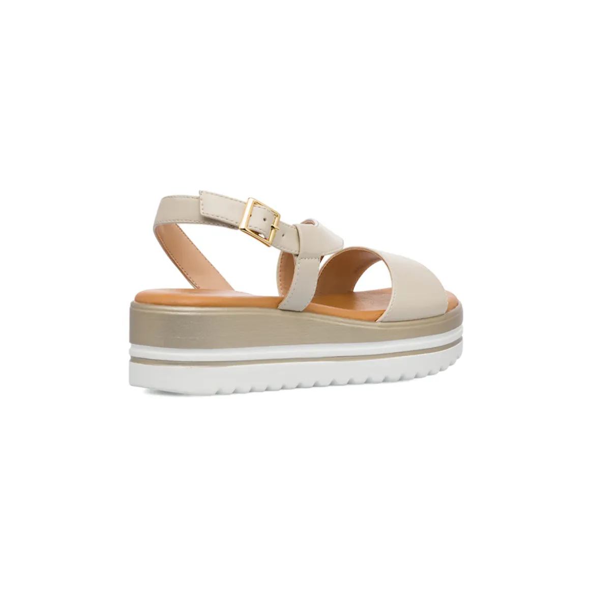 Sandali bianchi comfort da Donna con suola platform P Soft