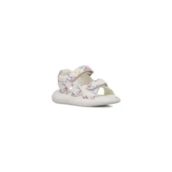 Sandali Bianchi con stampa fiori da Bambina Primi Passi Le scarpe di Alice