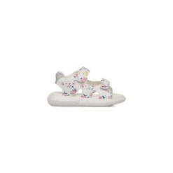 Sandali Bianchi con stampa fiori da Bambina Primi Passi Le scarpe di Alice