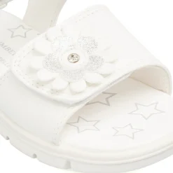 Sandali Bianchi da Bambina con fiore Lumberjack