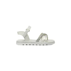 Sandali bianchi da Bambina con cinturino e glitter Le scarpe di Alice
