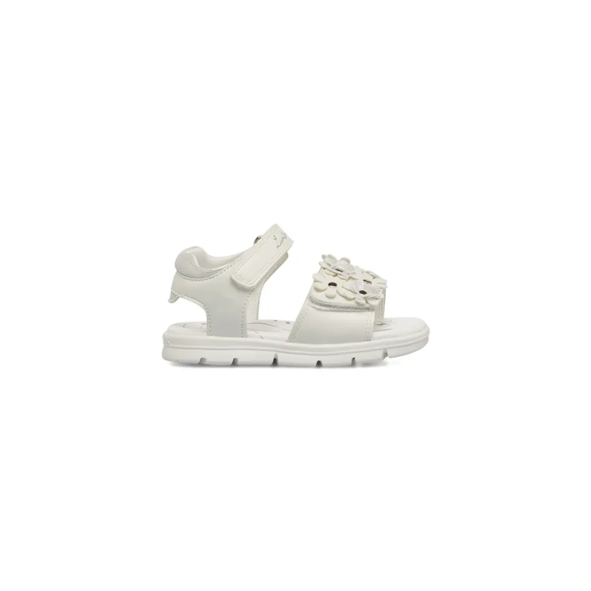 Sandali bianchi da Bambina con fiori decorativi e glitter Lumberjack