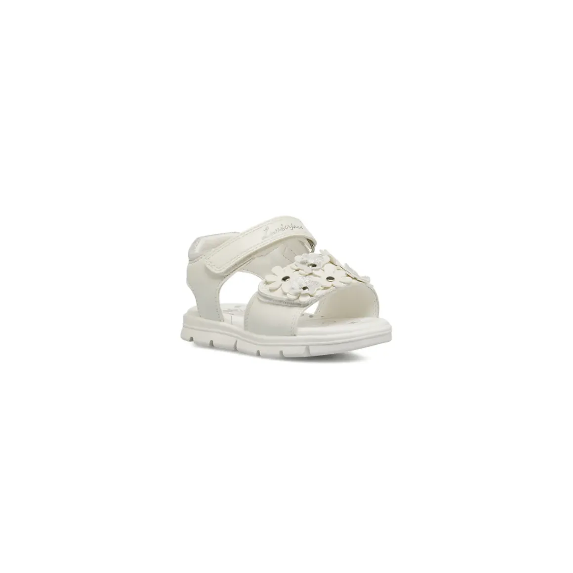 Sandali bianchi da Bambina con fiori decorativi e glitter Lumberjack