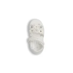 Sandali bianchi da Bambina con fiori decorativi e glitter Lumberjack
