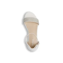 Sandali Bianchi da Bambina con strass decorativi Dieci Baci