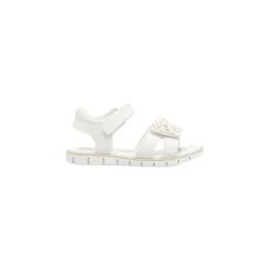 Sandali Bianchi da Bambina con farfalle decorative e strappo Chicco