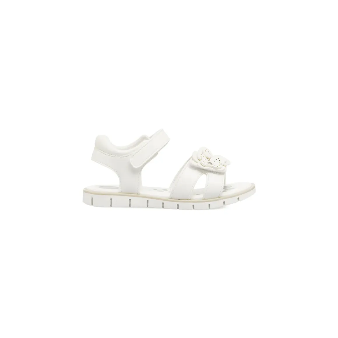Sandali Bianchi da Bambina con farfalle decorative e strappo Chicco