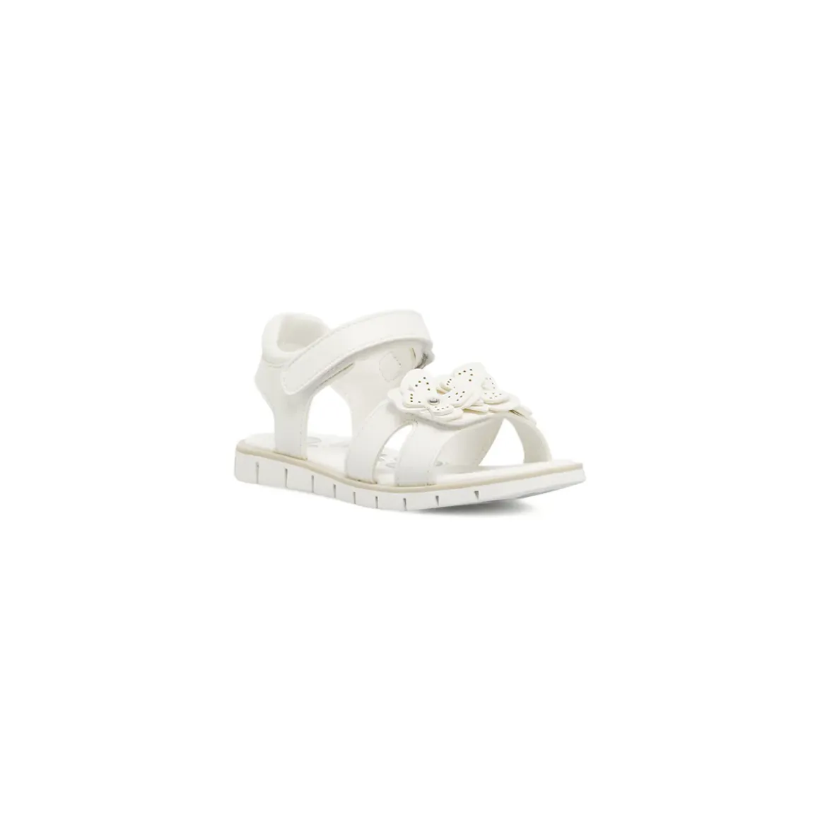 Sandali Bianchi da Bambina con farfalle decorative e strappo Chicco