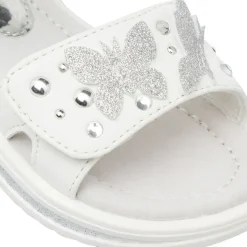 Sandali bianchi da Bambina con farfalle e doppio strappo Le scarpe di Alice