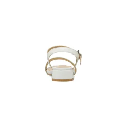 Sandali Bianchi da Bambina con fascia decorata con strass Dieci Baci
