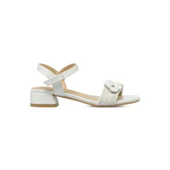 Sandali Bianchi da Bambina con fiore decorativo glitter Dieci Baci