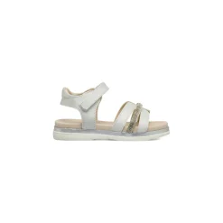Sandali bianchi da Bambina con strass e strappo Le scarpe di Alice