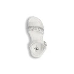 Sandali bianchi da Bambina con fiori e glitter Le scarpe di Alice