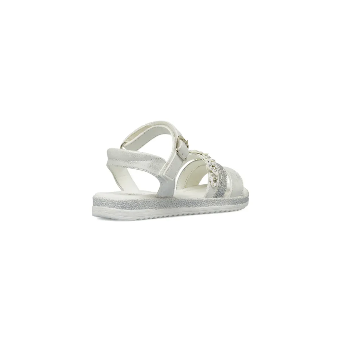 Sandali bianchi da Bambina con fiori e glitter Le scarpe di Alice