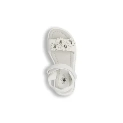 Sandali bianchi da Bambina con fiori strass Le scarpe di Alice