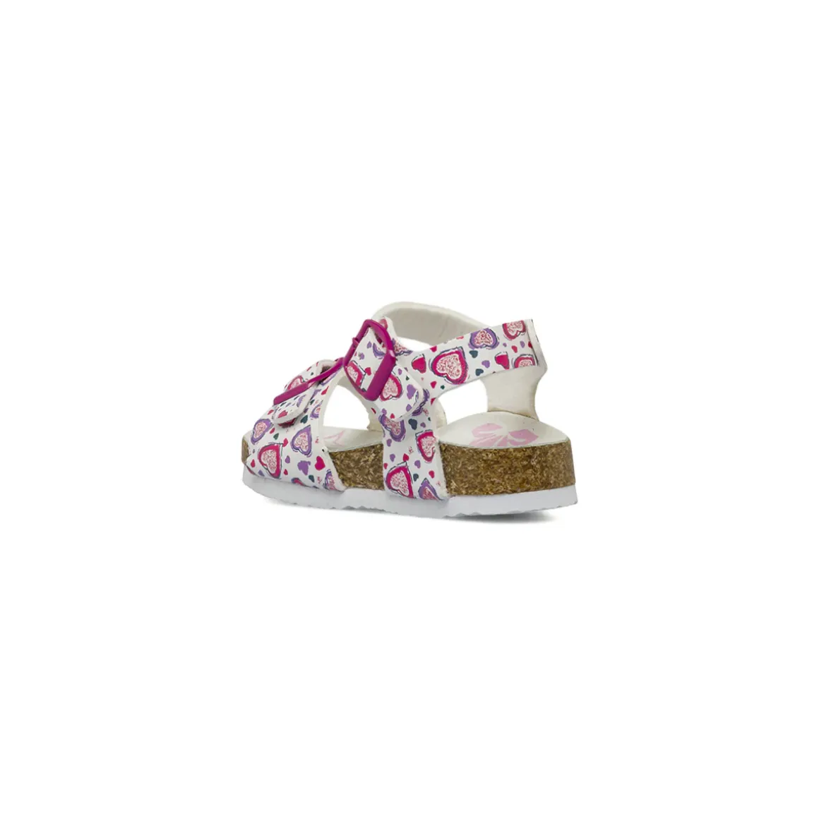 Sandali bianchi da Bambina con cuori e soletta in pelle Settenote