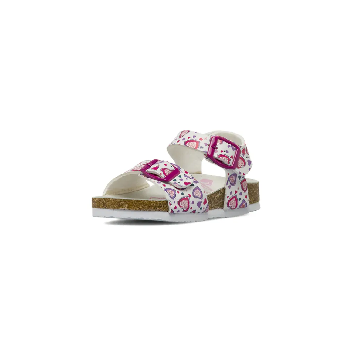 Sandali bianchi da Bambina con cuori e soletta in pelle Settenote