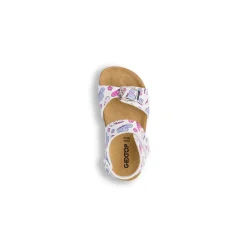 Sandali Bianchi da Bambina con stampa farfalle in contrasto Settenote