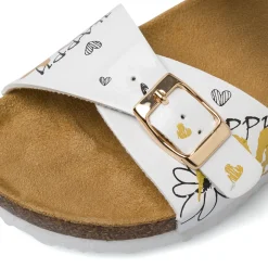 Sandali Bianchi da Bambina con stampe floreali Dimensione Danza